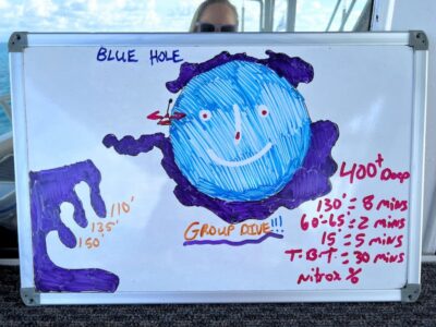 Blue Hole Belize dive site map
